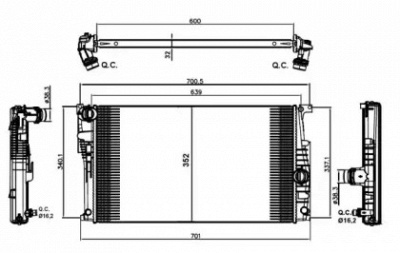 WILMINK GROUP wg1723365 -  Радиатор, охлаждение двигателя